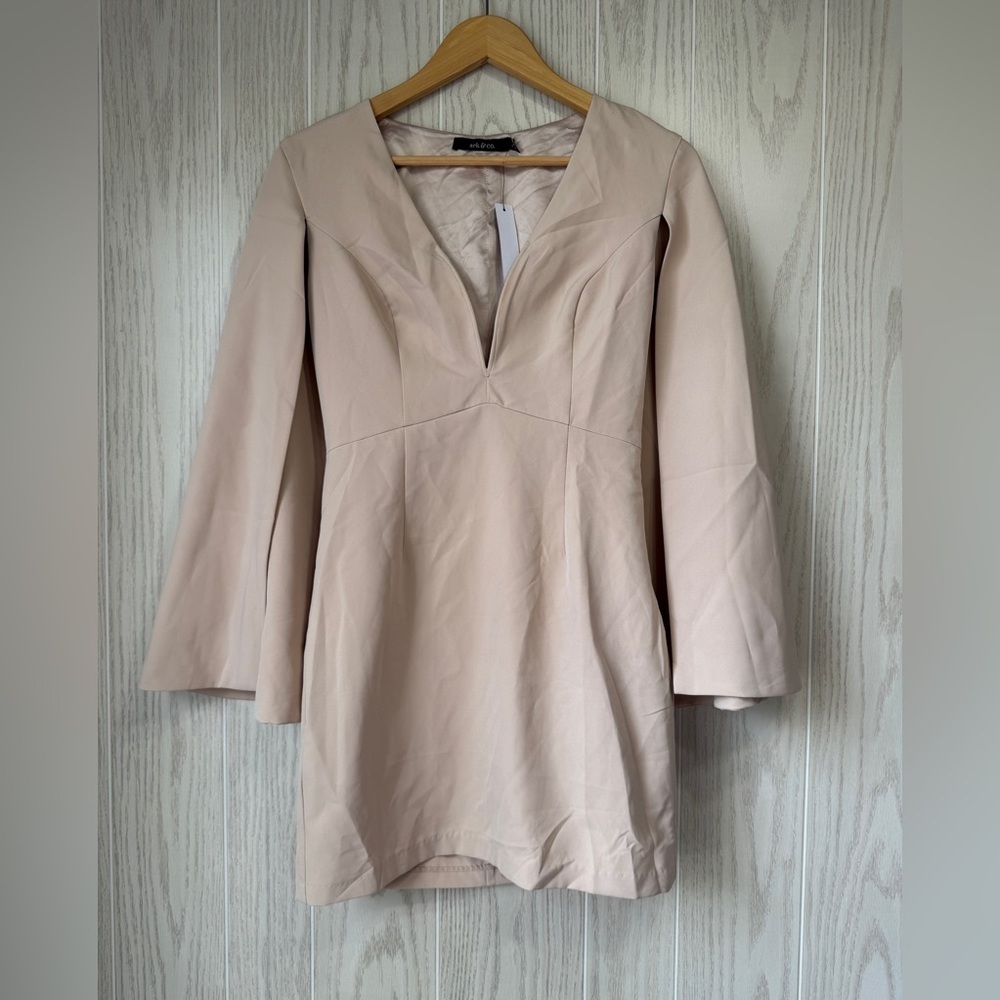 Ark & Co. Light Tan Cape Dress Size S NWT